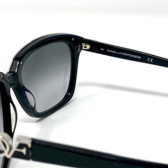 Diane Von Furstenberg DVF604S Kylie Blk Sunglasses New - Picture 2 of 6
